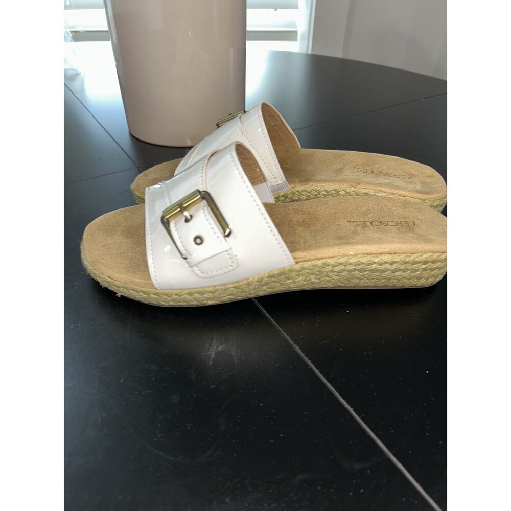 Aerosoles Homecoming White Patent Leather Women Sandals Size 10.5 New in Box - Picture 5 of 6